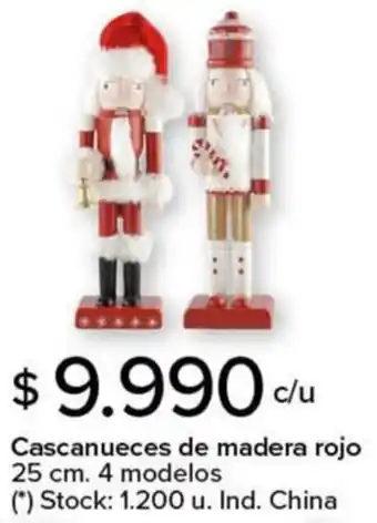 Carrefour Cascanueces de madera rojo oferta