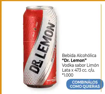 La Anonima "Dr. Lemon" Bebida Alcohólica Vodka sabor Limón Lata x 473cc. c/u oferta