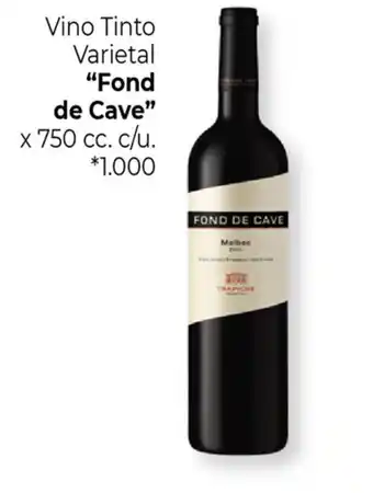 La Anonima "Fond de Cave" Vino Tinto Varietal x 750cc. c/u oferta