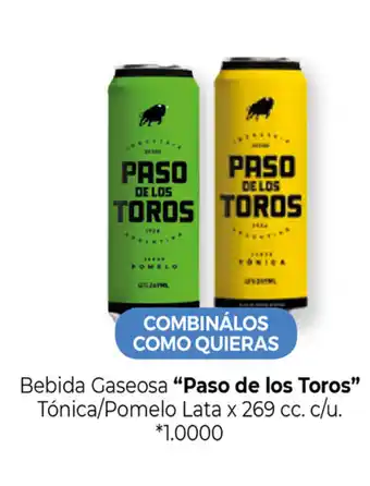 La Anonima "Paso de los Toros" Bebida Gaseosa Tónica/Pomelo Lata x 269 cc. c/u oferta