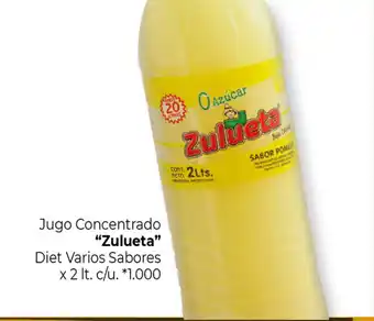 La Anonima "Zulueta" Jugo Concentrado Diet Varios Sabores x 2lt. c/u oferta