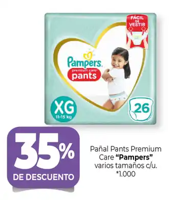 La Anonima "Pampers" Pañal Pants Premium Care varios tamaños XG c/u. oferta