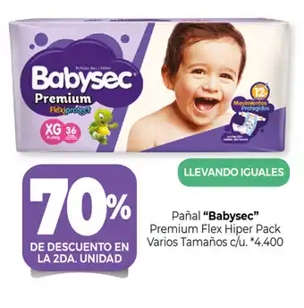 La Anonima "Babysec" Pañal Premium Flex Hiper Pack Varios Tamaños c/u. oferta