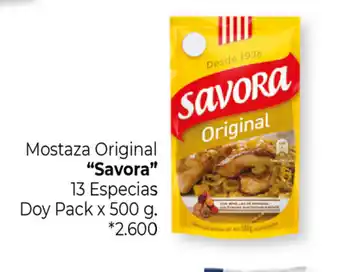 La Anonima "Savora" Moztaza Original 13 Especias Doy Pack x 500g oferta
