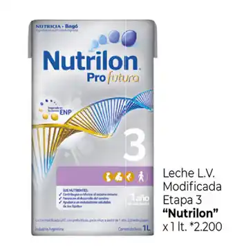 La Anonima "Nutrilon" Leche L.V. Modificada Etapa 3 x 1 lt oferta