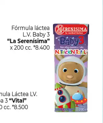 La Anonima "La Serenísima" Fórmula láctea L.V. Bbay 3 x 200cc oferta