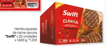 La Anonima "Swift" Hamburguesas de carne vacuna x 20 unidades x 1.600g oferta