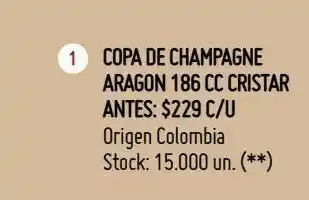 Changomas Copa de champagne oferta