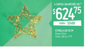 Walmart Estrella led 30 cm oferta