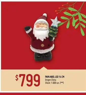 Walmart Papa noel led 14 cm oferta