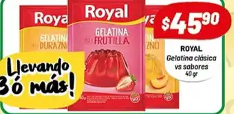 Almacor Royal Gelatina clásica vs sabores 40gr oferta