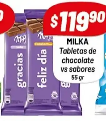 Almacor Milka Tabletas de chocolate vs sabores 55gr oferta