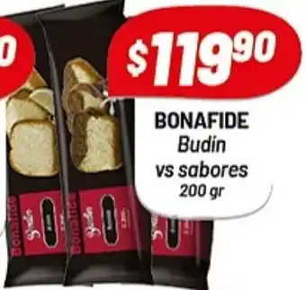 Almacor Bonafide Budin vs sabores 200gr oferta
