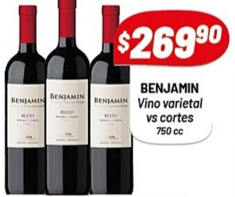 Almacor Benjamin Vino varietal vs cortes 750cc oferta