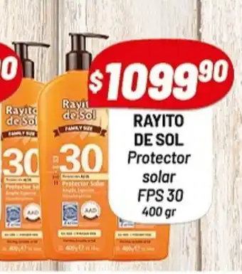 Almacor Rayito De Sol Protector solar FPS 30 400gr oferta