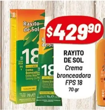 Almacor Rayito De Sol Crema bronceadora FPS 8 70gr oferta