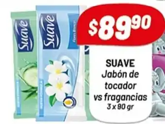 Almacor Suave Jabón de tocador vs fragancias 3 x 90gr oferta