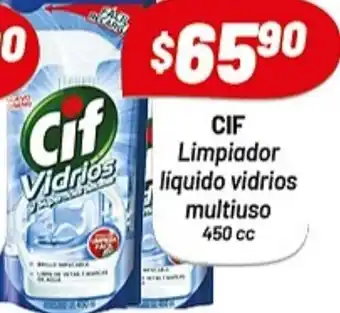 Almacor CIF Limpiador liquido vidrios multiuso 450cc oferta
