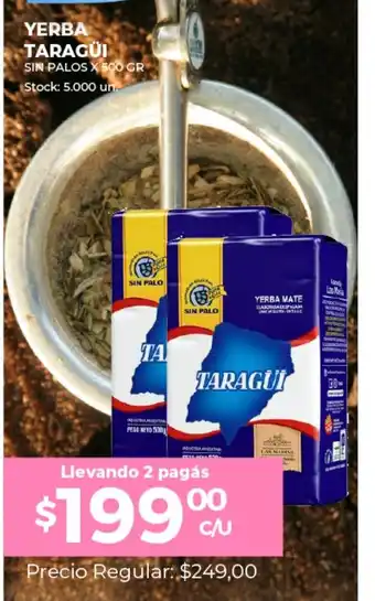 Supermercados Tadicor Yerba Taragui x 500gr oferta