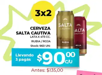Supermercados Tadicor Cerveza Salta Cautiva Lata x 473cc oferta