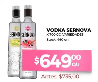 Supermercados Tadicor Vodka Sernova Sabores x 700cc oferta