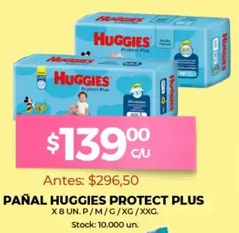 Supermercados Tadicor Huggies Pañal Protect Plus x 8 un oferta