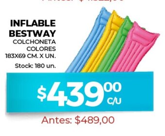 Supermercados Tadicor Inflable Bestway Colchoneta Colores 183x69cm oferta