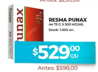 Supermercados Tadicor Resma Punax oferta