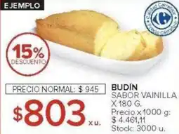 Carrefour Budín sabor vainilla oferta