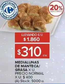 Carrefour Medialunas de manteca/ grasa oferta