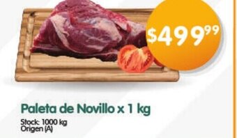 Supermercados Buenos Días Paleta de Novillo x 1 kg oferta