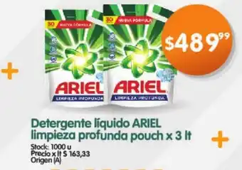 Supermercados Buenos Días Ariel Detergente liquido Limpieza profunda pouch x 3lt oferta