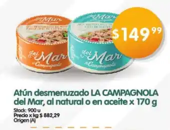 Supermercados Buenos Días La Campagnola Atún desmenuzado del Mar, al natural o en aceite x 170g oferta
