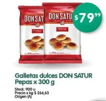 Supermercados Buenos Días Don Satur Galletas dulces pepas x 300g oferta