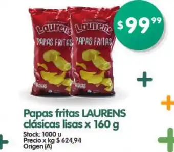 Supermercados Buenos Días Laurens Papas Fritas clásicas lisas x 160g oferta