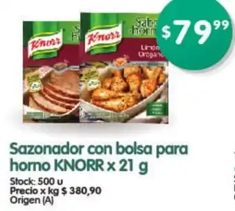 Supermercados Buenos Días Knorr Sazonador con bolsa para horno x 21g oferta