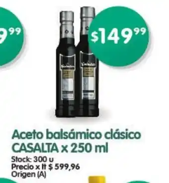 Supermercados Buenos Días Casalta Aceto balsámico clásico x 250ml oferta