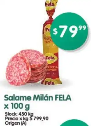 Supermercados Buenos Días Fela Salame Milán x 100g oferta