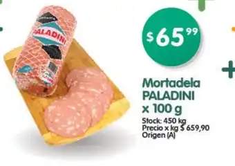 Supermercados Buenos Días Paladini Mortadela x 100g oferta