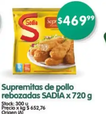 Sadia Supremitas De Pollo Rebozadas x 720 g
