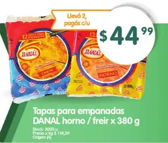 Supermercados Buenos Días Danal horno Tapas para empanadas/freir x 380g oferta