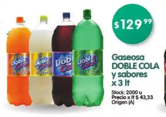 Supermercados Buenos Días Doble Cola Gaseosa y sabores x 3lt oferta