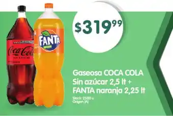 Supermercados Buenos Días Coca Cola Gaseosa sin azücar 2,5lt Gaseosa Sprite regular 2,5lt + Gaseosa Sprite regular 2,25lt oferta