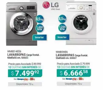 Cooperativa Obrera Lavarropas Carga Frontal Lg oferta