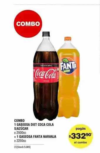 Atomo Conviene 1 Gaseosa Diet Coca Cola S Azucar + 1 Gaseosa Fanta Naranja oferta