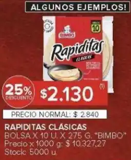 Carrefour Bimbo rapiditas clásicas oferta