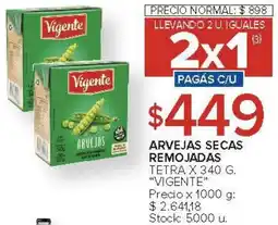 Carrefour Vigente arvejas secas remojadas tetra oferta
