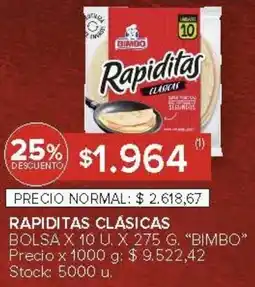 Carrefour Bimbo rapiditas clásicas bolsa oferta
