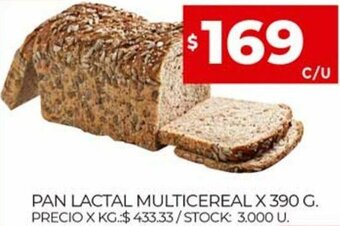 Supermercados DIA Pan Lactal Multicereal x 390 g. oferta