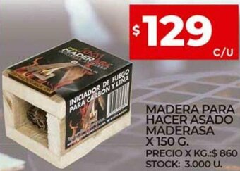 Supermercados DIA Madera Para Hacer Asado Maderasa x 150 g. oferta
